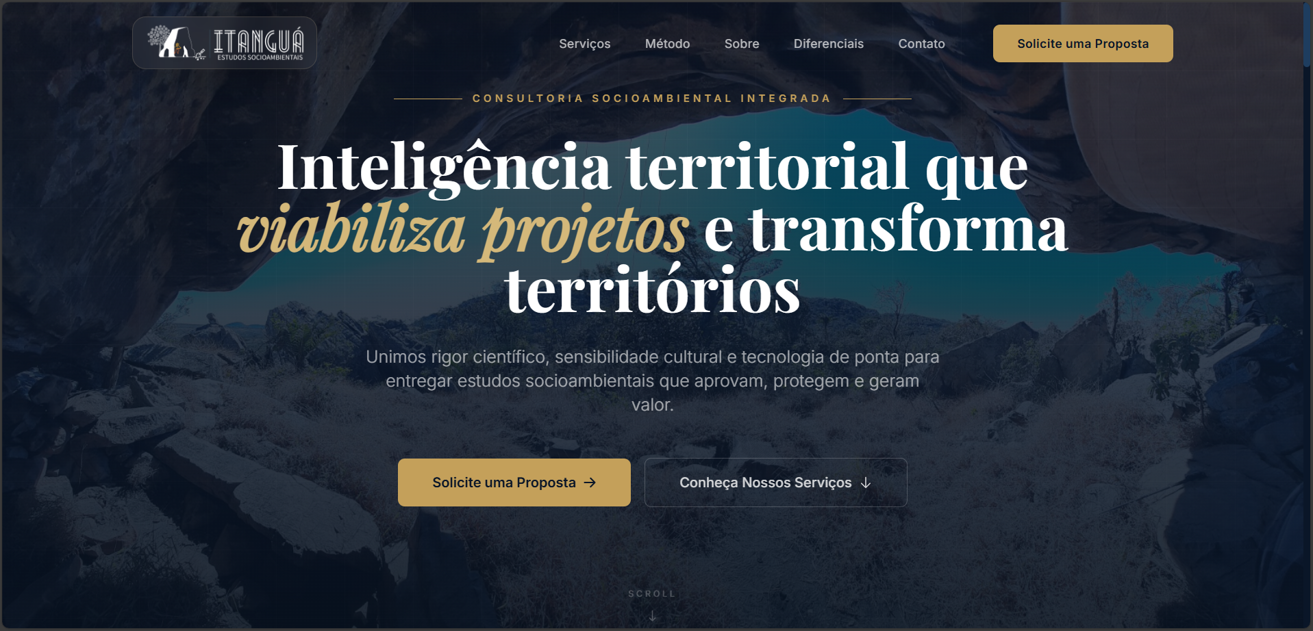 Preview do site Itangua